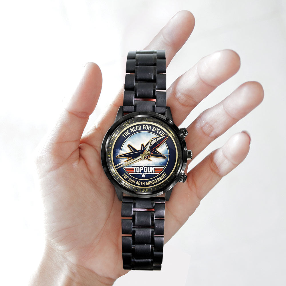 Top Gun 40th Anniversary Black Stainless Steel Watch - TMTHU3087