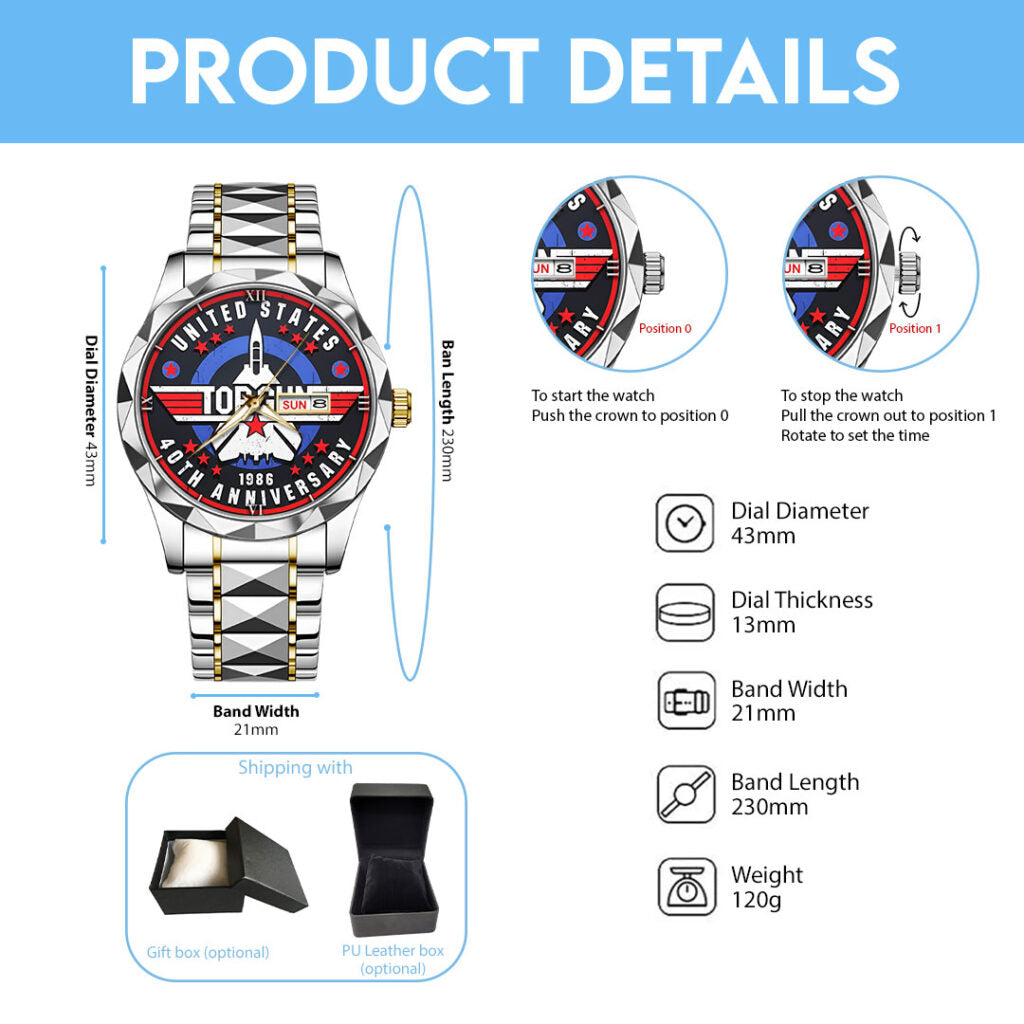 Top Gun 40th Anniversary 2026 Alloy Luxury Quartz Watch - TMTHU2658