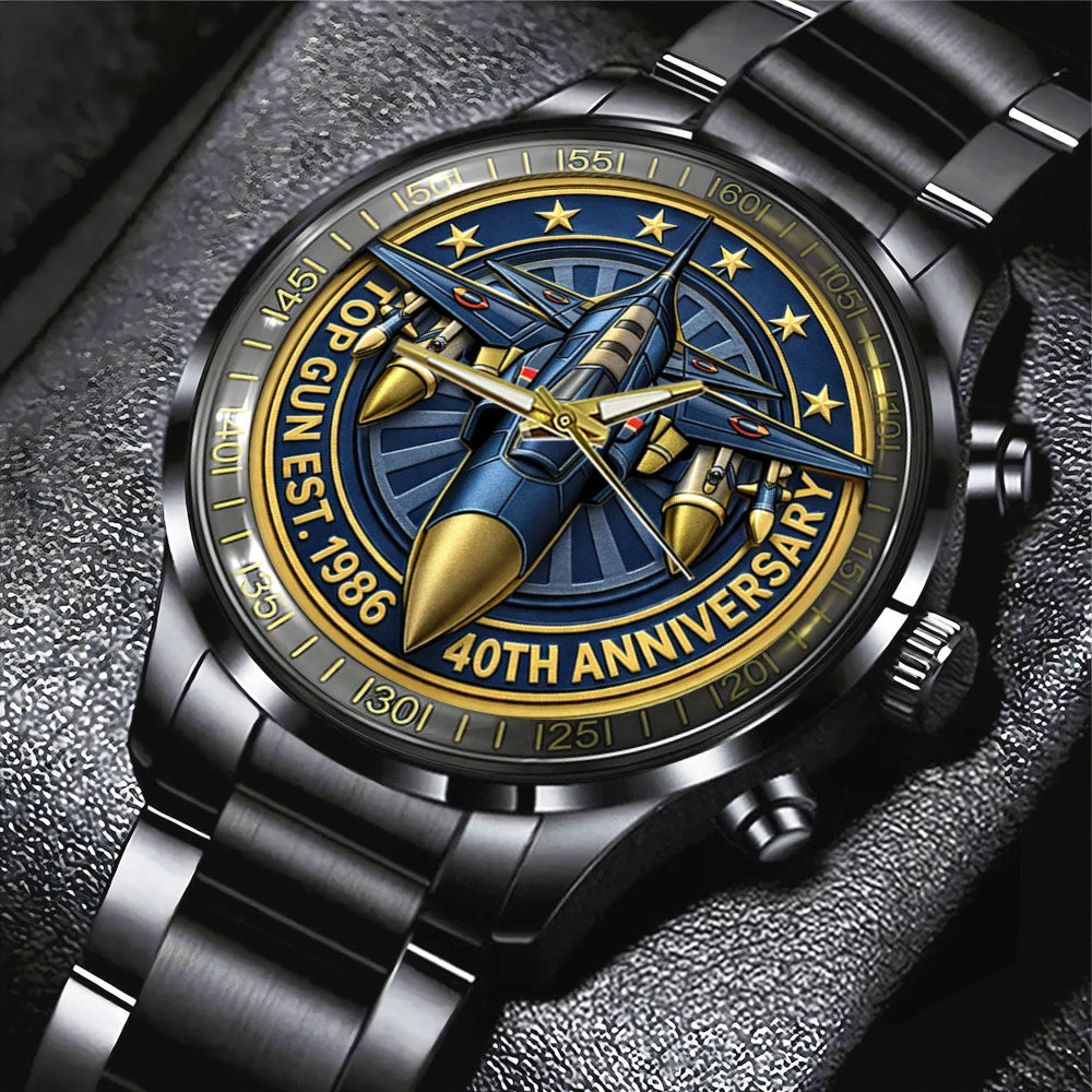 Top Gun 40th Anniversary 2026 Black Stainless Steel Watch - TMTHU2798