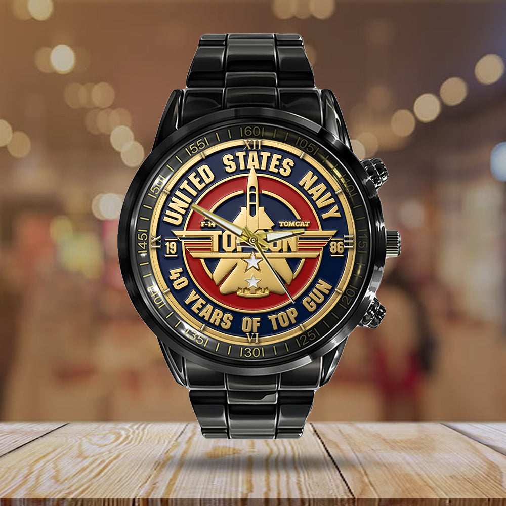 Top Gun 40th Anniversary 2026 Black Stainless Steel Watch - TMTHU2950