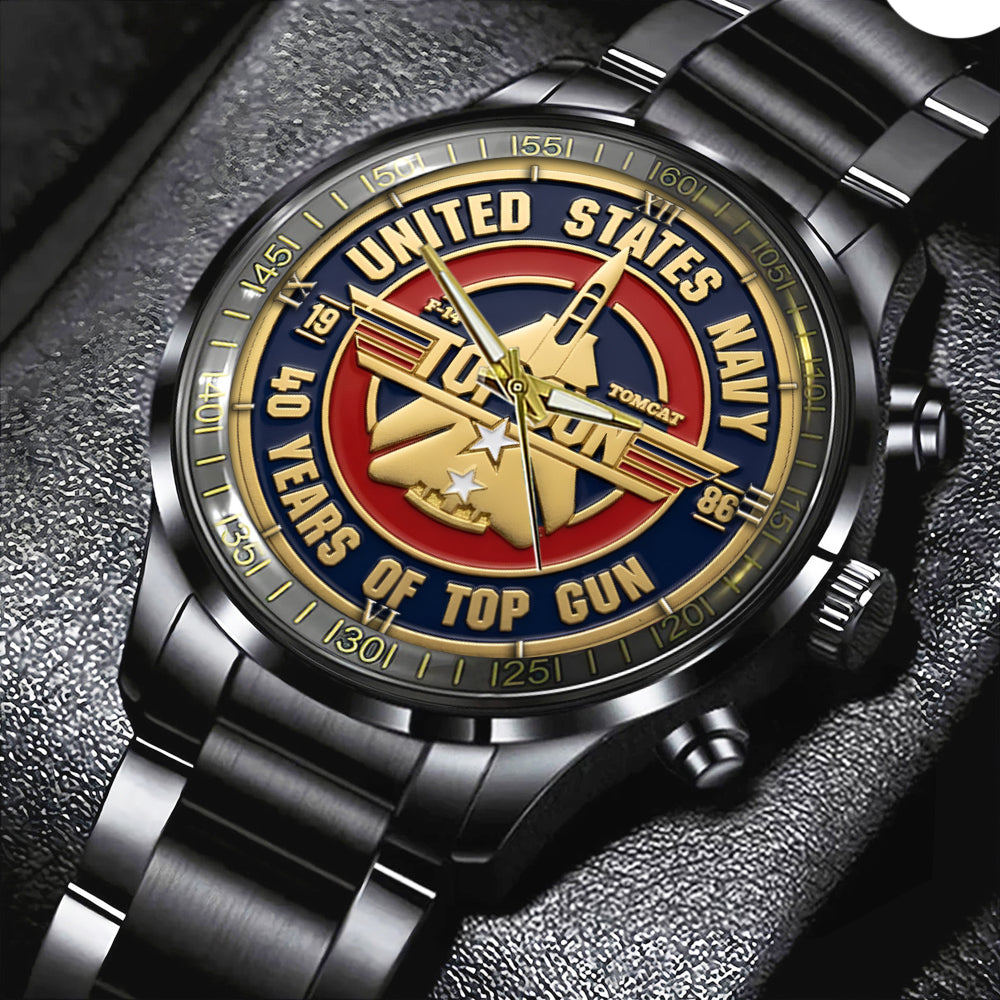Top Gun 40th Anniversary 2026 Black Stainless Steel Watch - TMTHU3362