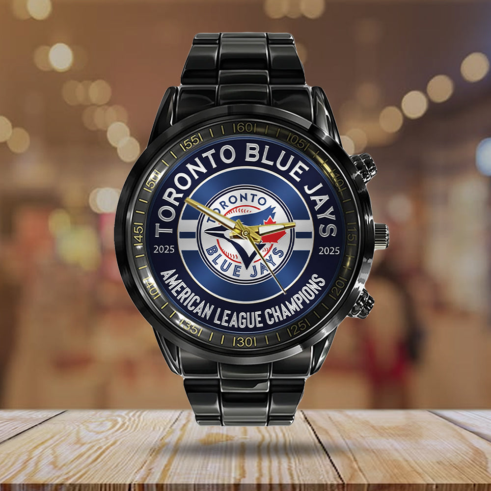 Toronto Blue Jays Black Stainless Steel Watch - TMTHU1939
