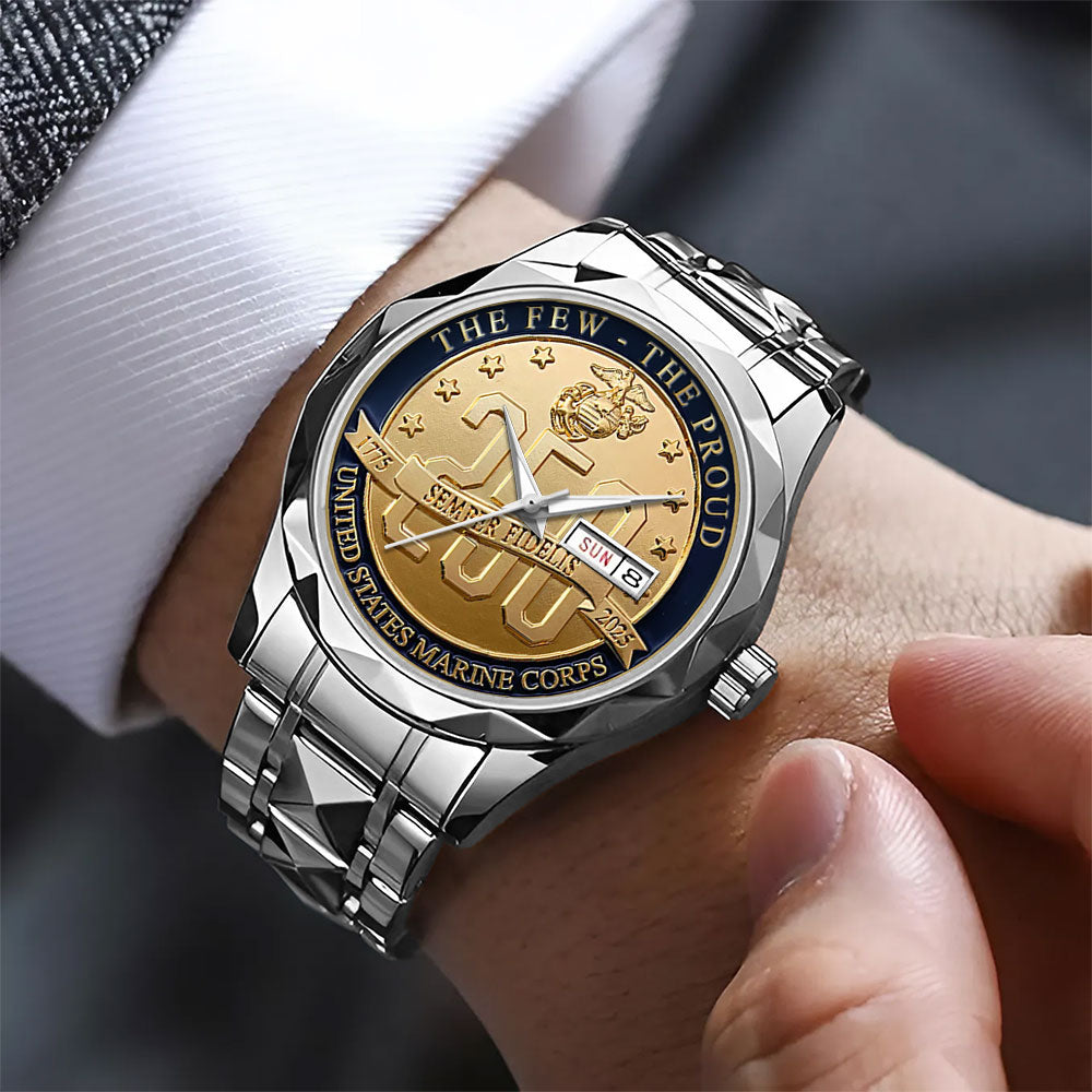 US Marine Corps Alloy Luxury Quartz Watch - MAITM 12146