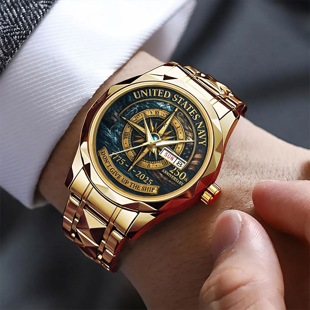 US Navy 250th Anniversary Alloy Luxury Quartz Watch - MAITM12724