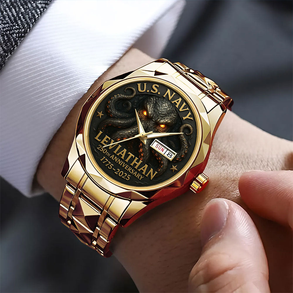 US Navy 250th Anniversary Alloy Luxury Quartz Watch - MAITM12725