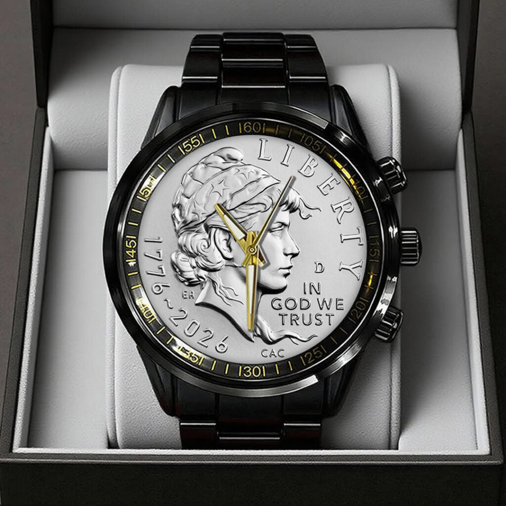 America250 Black Stainless Steel Watch - TANTN21683