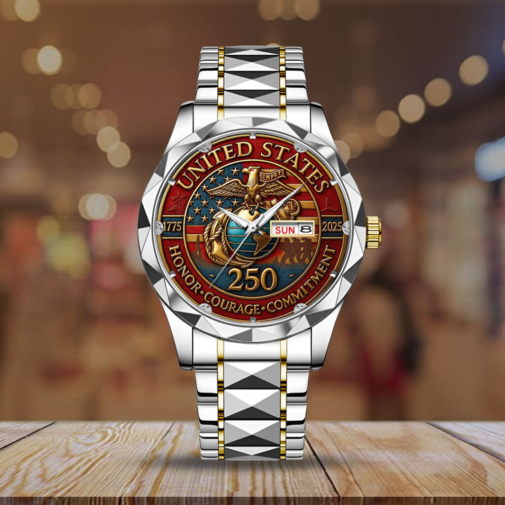 US Marine Corps 250th Anniversary 2025 Alloy Luxury Quartz Watch - TMTHU731