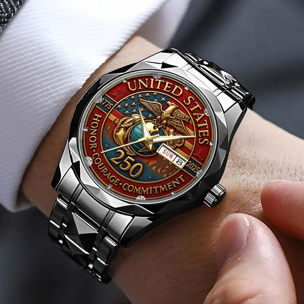 US Marine Corps 250th Anniversary 2025 Alloy Luxury Quartz Watch - TMTHU731