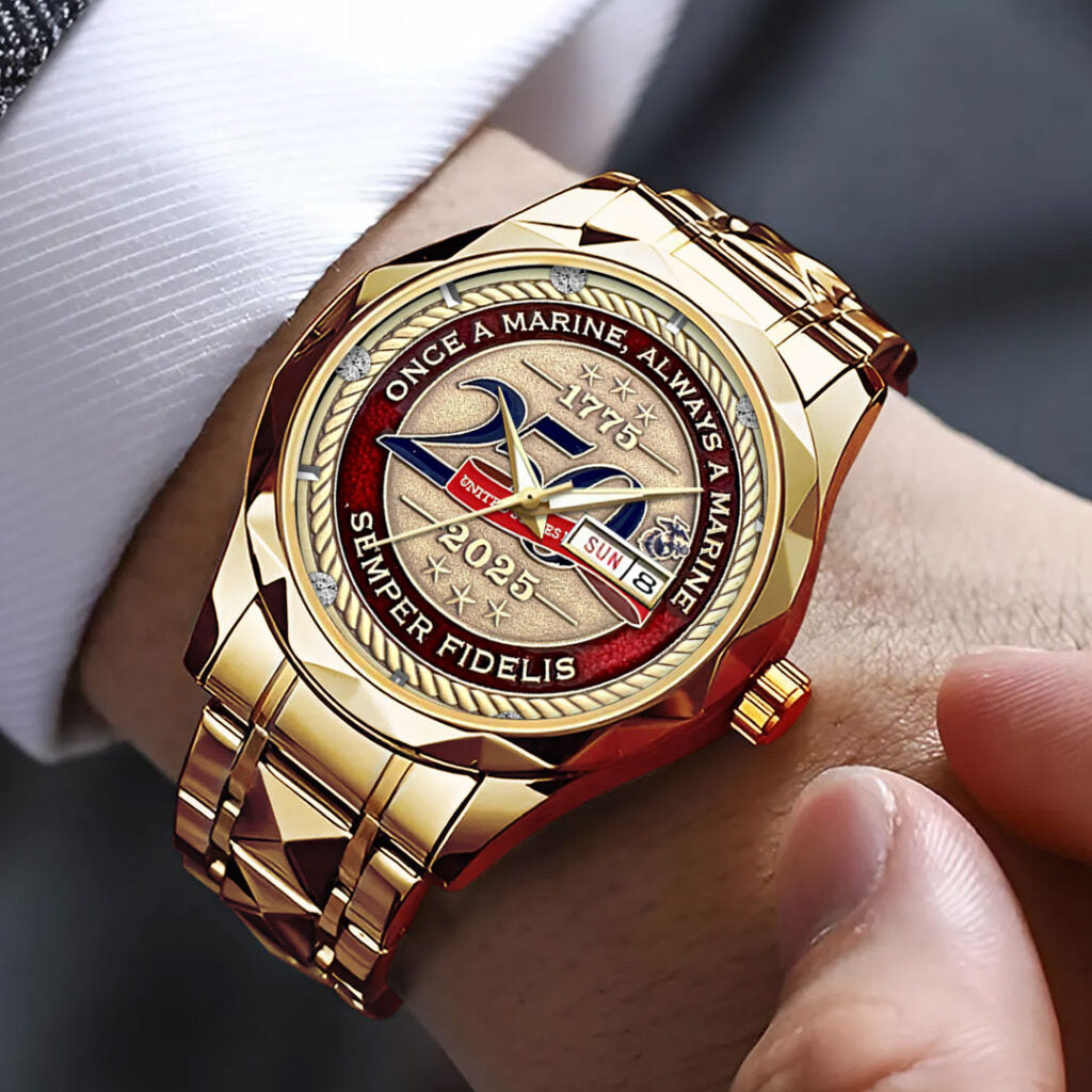US Marine Corps 250th Anniversary 2025 Alloy Luxury Quartz Watch - TMTHU638