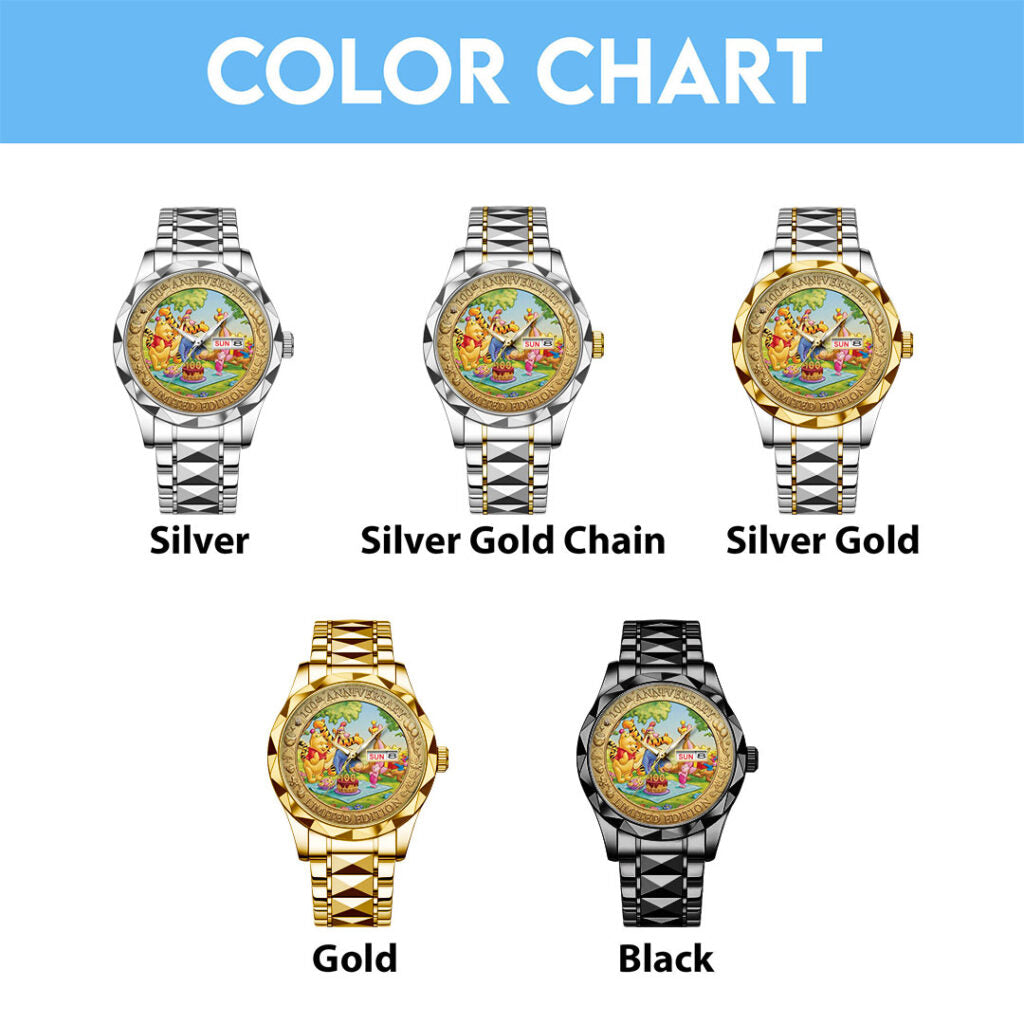 Winnie-the-Pooh 100th Anniversary Alloy Luxury Quartz Watch - TMTHU4723