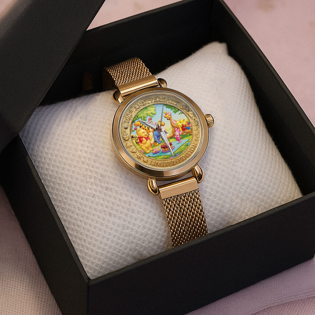 Winnie-the-Pooh 100th Anniversary Mesh Strap Quartz Watch - TMTHU4725