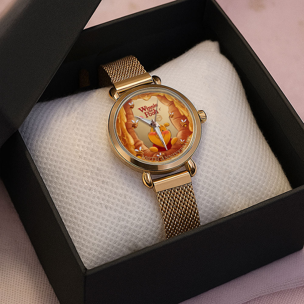 Winnie-the-Pooh 100th Anniversary Mesh Strap Quartz Watch - TMTHU6022