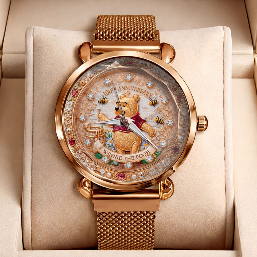 Winnie-the-Pooh 100th Anniversary Mesh Strap Quartz Watch - TMTHU8055