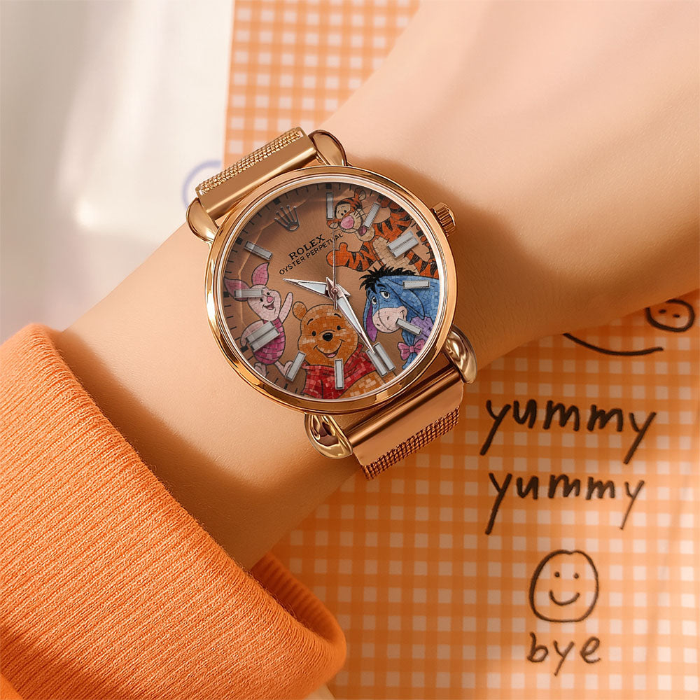 Winnie-the-Pooh Mesh Strap Quartz Watch - TMTHU7415