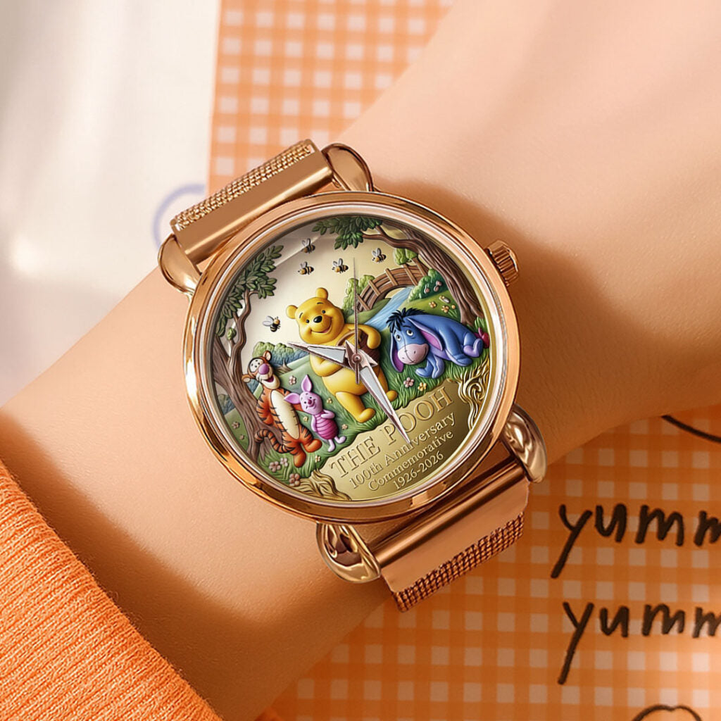 Winnie-the-Pooh 100th Anniversary Mesh Strap Quartz Watch - TMTHU3443