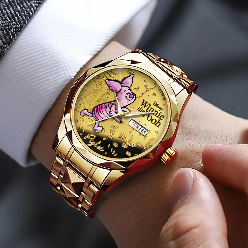 Winnie-the-Pooh x Piglet 100th Anniversary Alloy Luxury Quartz Watch - TANTN20812