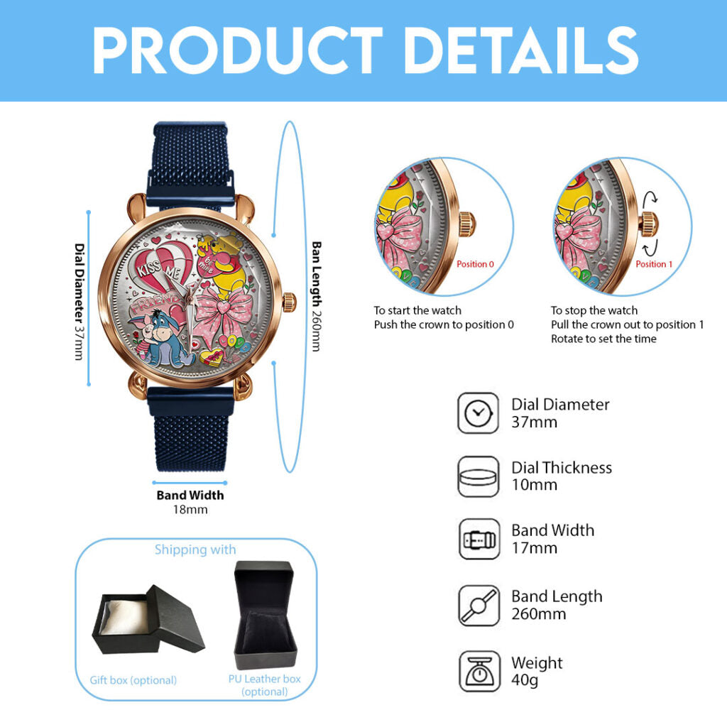 Winnie-the-Pooh Mesh Strap Quartz Watch - HOATT16703
